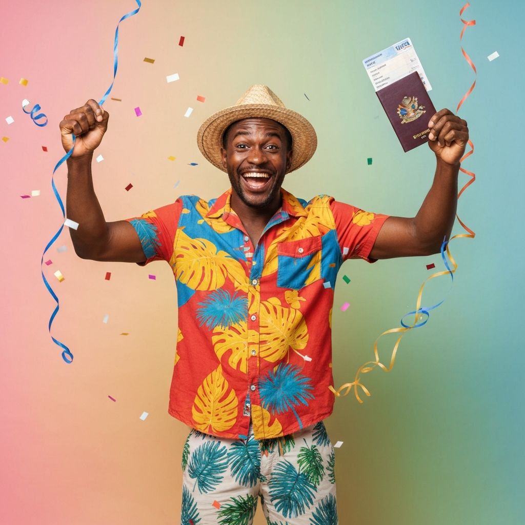 Voyageur heureux avec visa